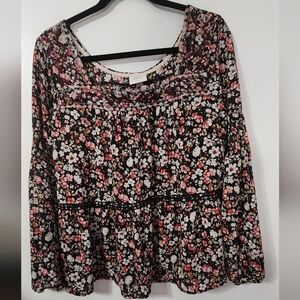 Knox Rose floral boho blouse- Excellent condition. SZ LARGE